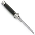 Ніж AGA Campolin 9" Picklock CURVED Automatic Italian Stiletto світлий з синім клинком