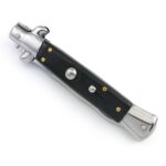 Ніж AGA Campolin 9" Picklock CURVED Automatic Italian Stiletto світлий з синім клинком