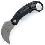 Ніж Microtech Bastinelli ICONIC Auto Karambit Чорний із чорним клинком