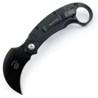 Ніж Microtech Bastinelli ICONIC Auto Karambit Чорний із чорним клинком