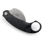 Ніж Microtech Bastinelli ICONIC Auto Karambit Чорний із чорним клинком