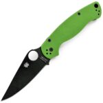 Ніж Spyderco Para-Military 2 C81 Салатовий з білим та чорним клинком