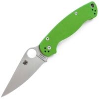 Ніж Spyderco Para-Military 2 C81 Салатовий з білим та чорним клинком