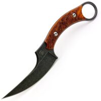 Ніж Bastinelli Creations Mako Custom Wood Коричневий з чорним клинком