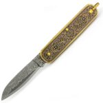 Ніж Pocket Brass Damascus