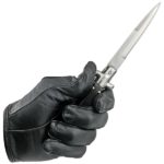 Ніж AGA Campolin 9 Picklock Automatic Italian Stiletto Біло-Синій