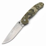 Ніж Ontario Rat Folder Model 1 Салатовий зі світлим клинком/Камуфляж з чорним клинком