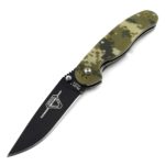 Ніж Ontario Rat Folder Model 1 Салатовий зі світлим клинком/Камуфляж з чорним клинком
