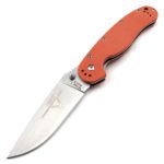 Ніж Ontario Rat Folder Model 1 Салатовий зі світлим клинком/Камуфляж з чорним клинком