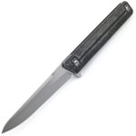 Ніж Quartermaster Qwaiken XL Flipper Чорний з чорним клинком