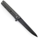 Ніж Quartermaster Qwaiken XL Flipper Чорний з чорним клинком