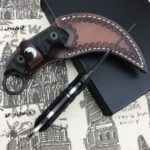 Ніж Strider Fixed Karambit Чорний з чорним клинком