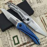 Ніж Zero Tolerance GTC 0055 Flipper Синій зі світлим клинком